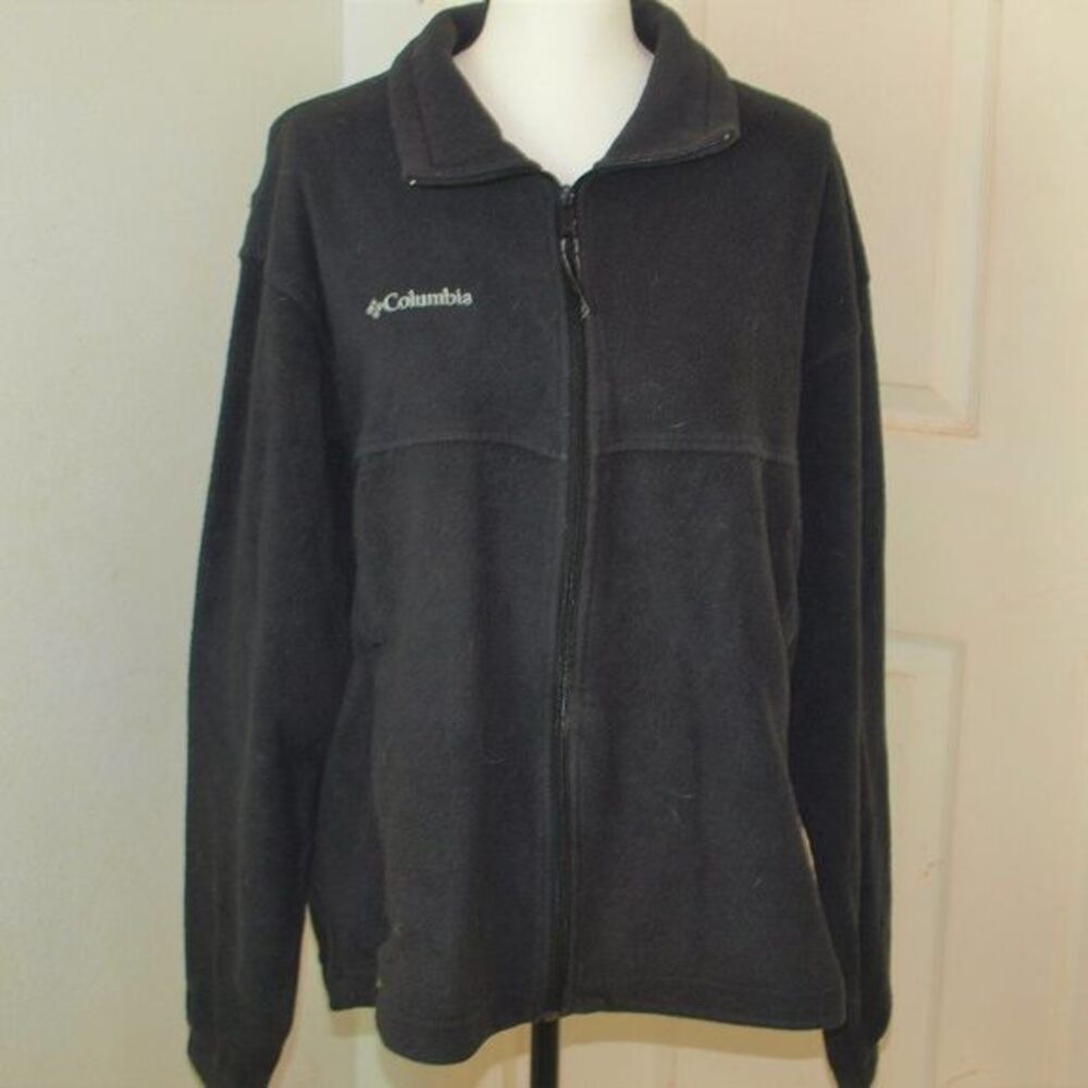 Columbia Men's XL Black Full-Zip Fleece Jacket Gorpcore Outdoor Activewear‎
